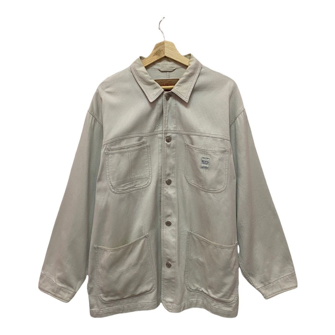 Japanese Brand 🔥VINTAGE ELVIS PRESLEY THE KING OF ROCK CHORE JACKET Size US M / EU 48-50 / 2 - 1 Thumbnail