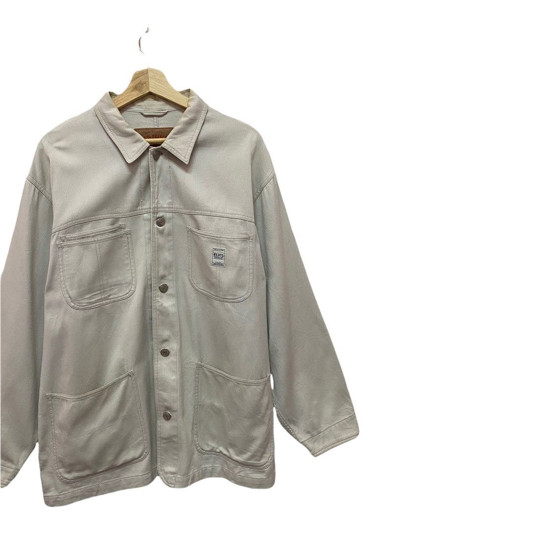 Japanese Brand 🔥VINTAGE ELVIS PRESLEY THE KING OF ROCK CHORE JACKET Size US M / EU 48-50 / 2 - 4 Thumbnail