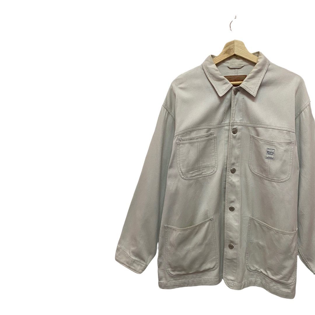 Japanese Brand 🔥VINTAGE ELVIS PRESLEY THE KING OF ROCK CHORE JACKET Size US M / EU 48-50 / 2 - 5 Thumbnail