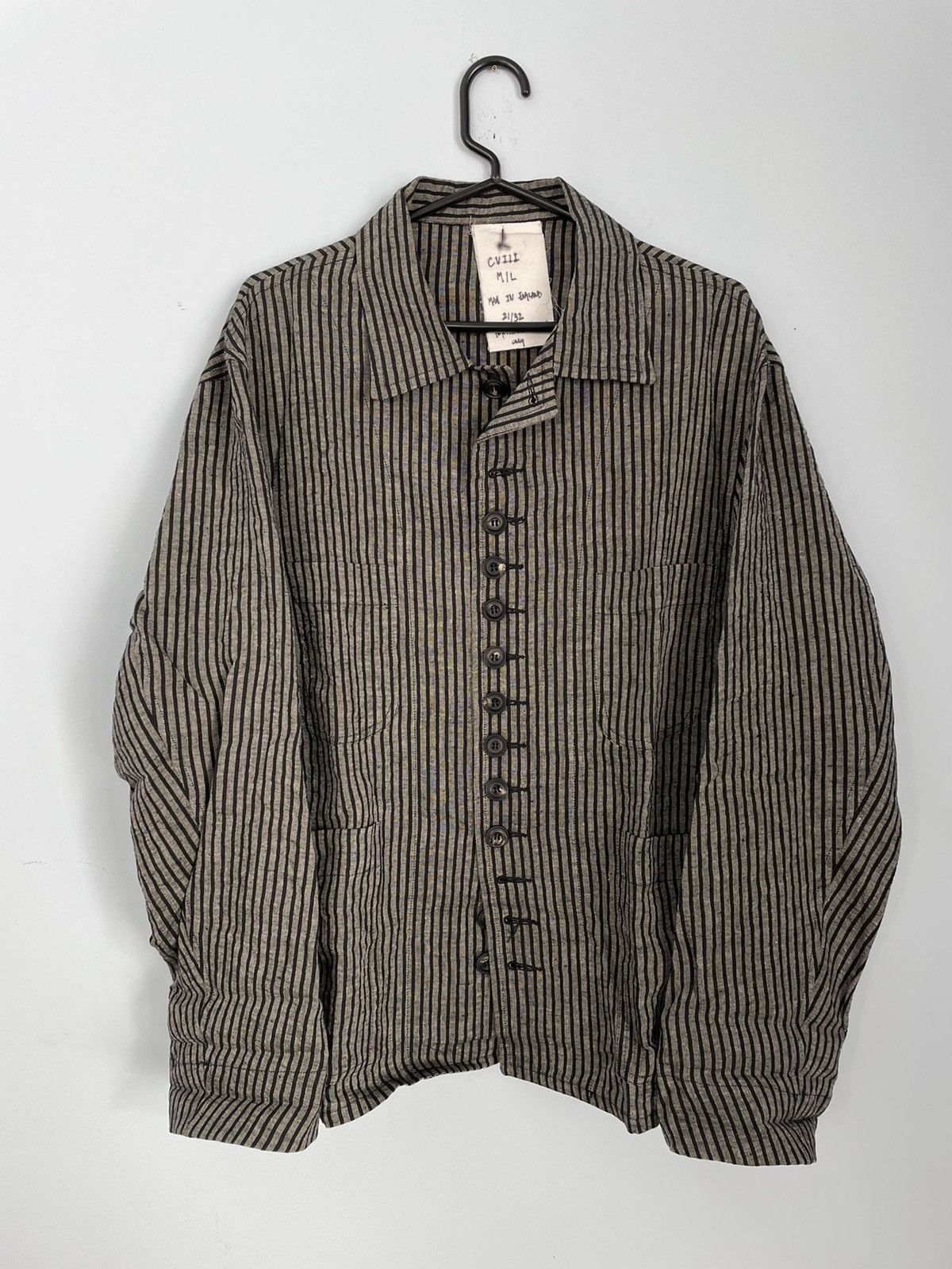 John Alexander Skelton STRIPED IRISH LINEN 4 POCKET SB SHIRT John Alexander Skelton STRIPED IRISH LINEN 4 POCKET SB SHIRT