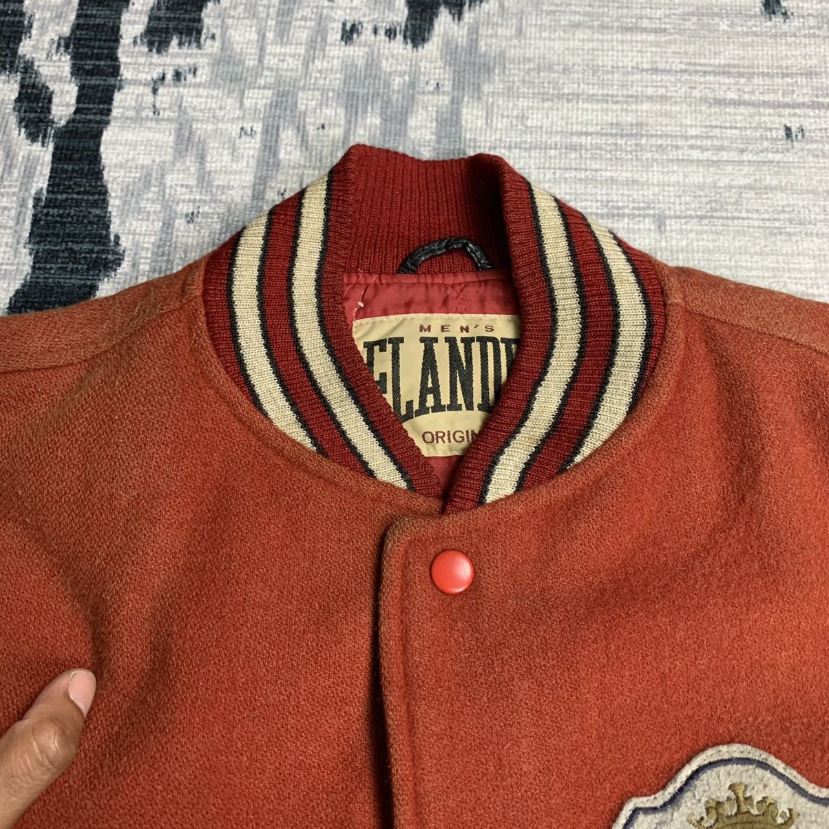 Japanese Brand × Vintage 🔥Nk181🔥Men's Flandre Leather varsity jackets Size US L / EU 52-54 / 3 - 15 Thumbnail