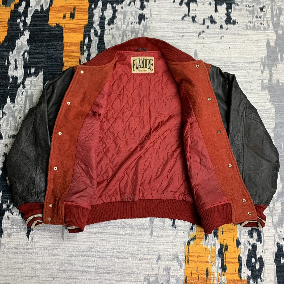 Japanese Brand × Vintage 🔥Nk181🔥Men's Flandre Leather varsity jackets Size US L / EU 52-54 / 3 - 4 Thumbnail