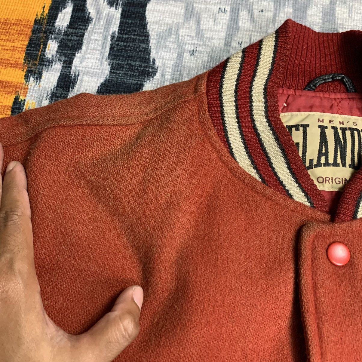 Japanese Brand × Vintage 🔥Nk181🔥Men's Flandre Leather varsity jackets Size US L / EU 52-54 / 3 - 14 Thumbnail