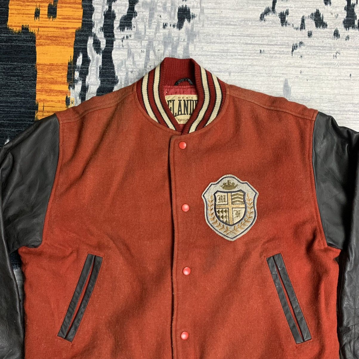 Japanese Brand × Vintage 🔥Nk181🔥Men's Flandre Leather varsity jackets Size US L / EU 52-54 / 3 - 13 Thumbnail