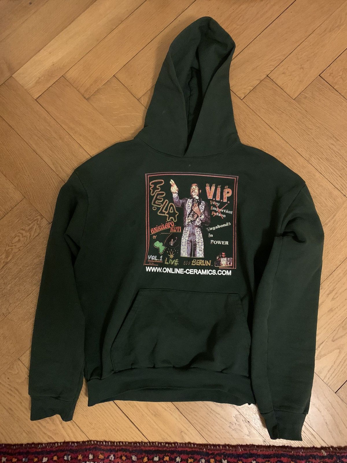 Online Ceramics x 2024 Fela Kuti Hoodie Sz M