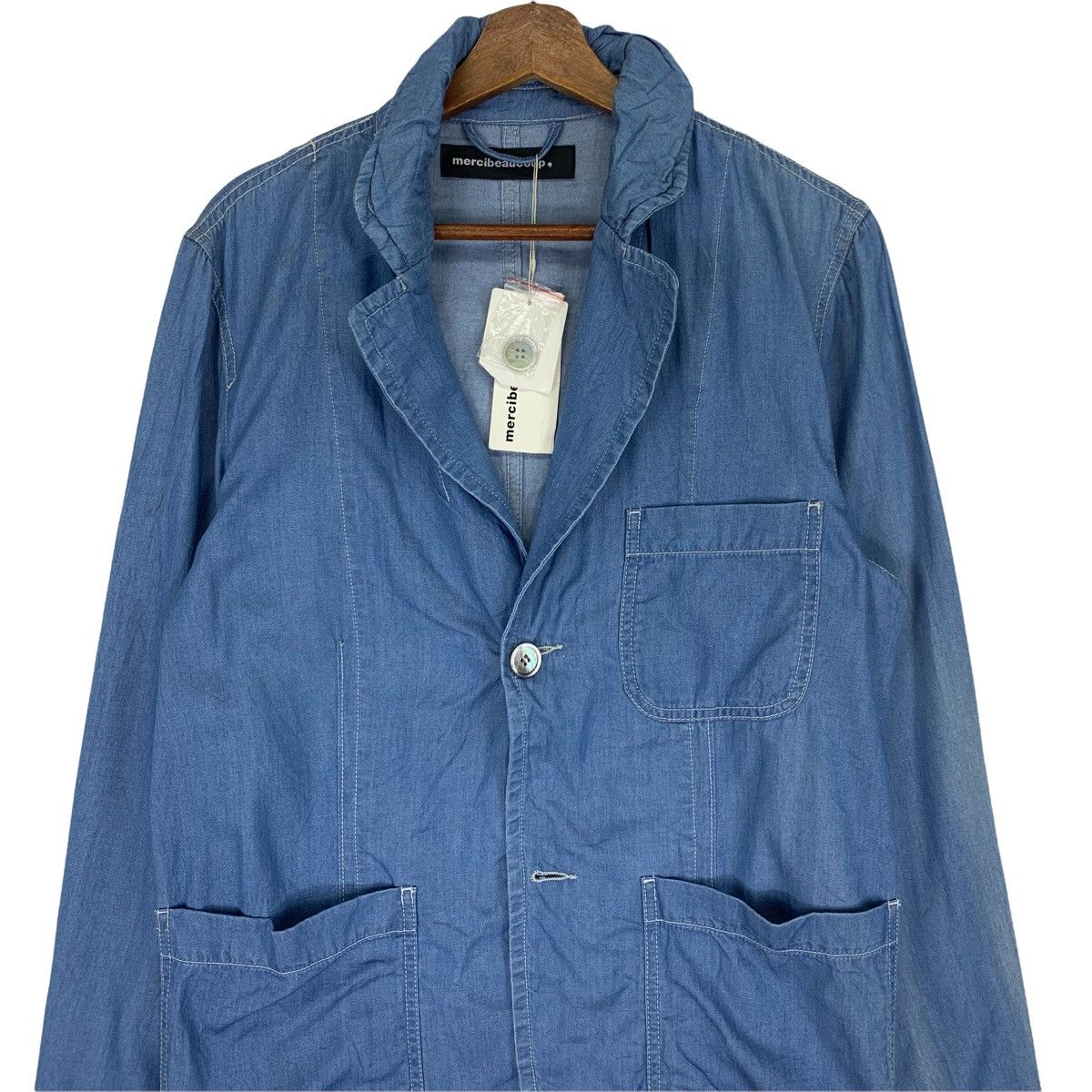 Issey Miyake Mercibeaucoup Denim Jacket Size US L / EU 52-54 / 3 - 2 Thumbnail