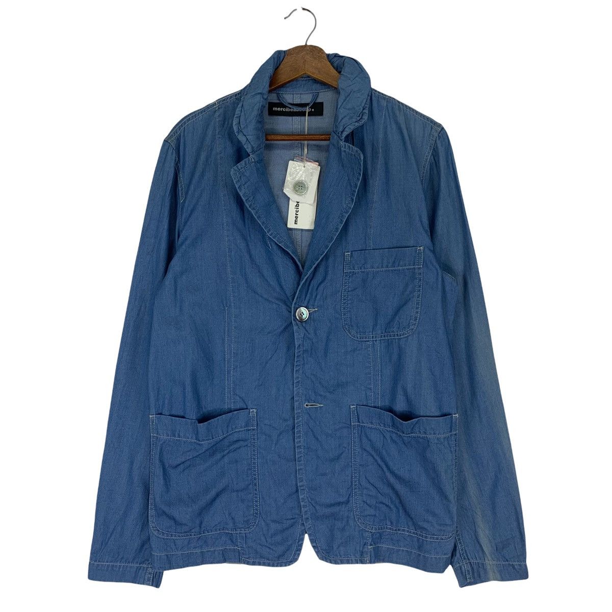 Issey Miyake Mercibeaucoup Denim Jacket Size US L / EU 52-54 / 3 - 1 Thumbnail