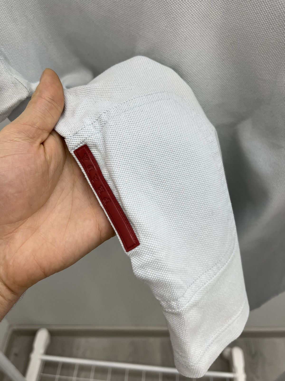 Vintage Prada Red Label Nylon Pocket Tee Tshirt