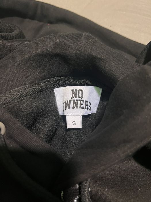 Streetwear No Owners Black Rhinestone Hoodie | Grailed