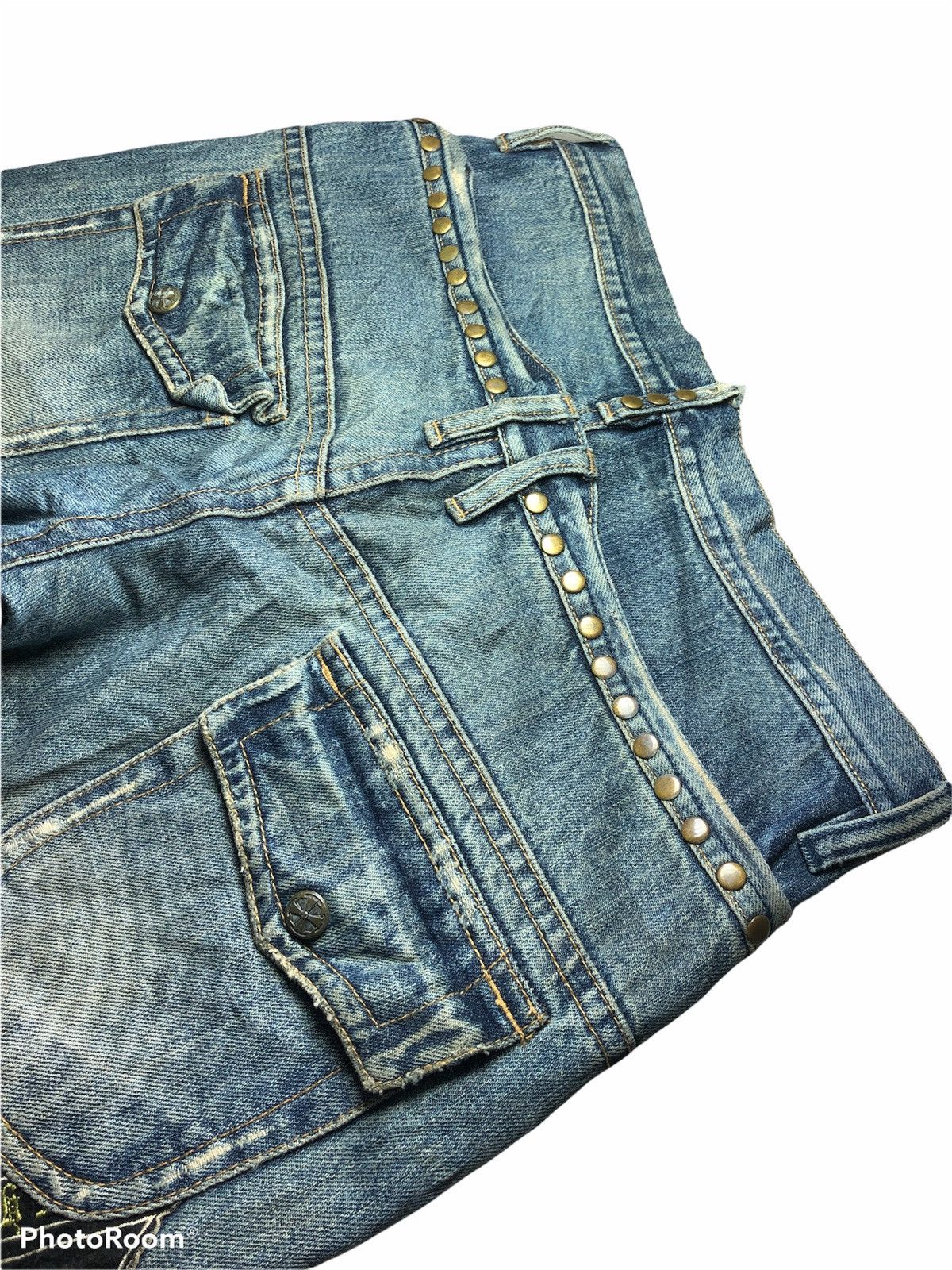 Japanese Brand PUNK STYLE STUDDED PATCHES DENIM Size US 29 - 6 Thumbnail