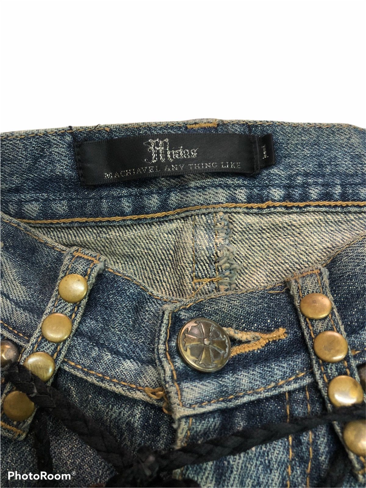 Japanese Brand PUNK STYLE STUDDED PATCHES DENIM Size US 29 - 5 Thumbnail
