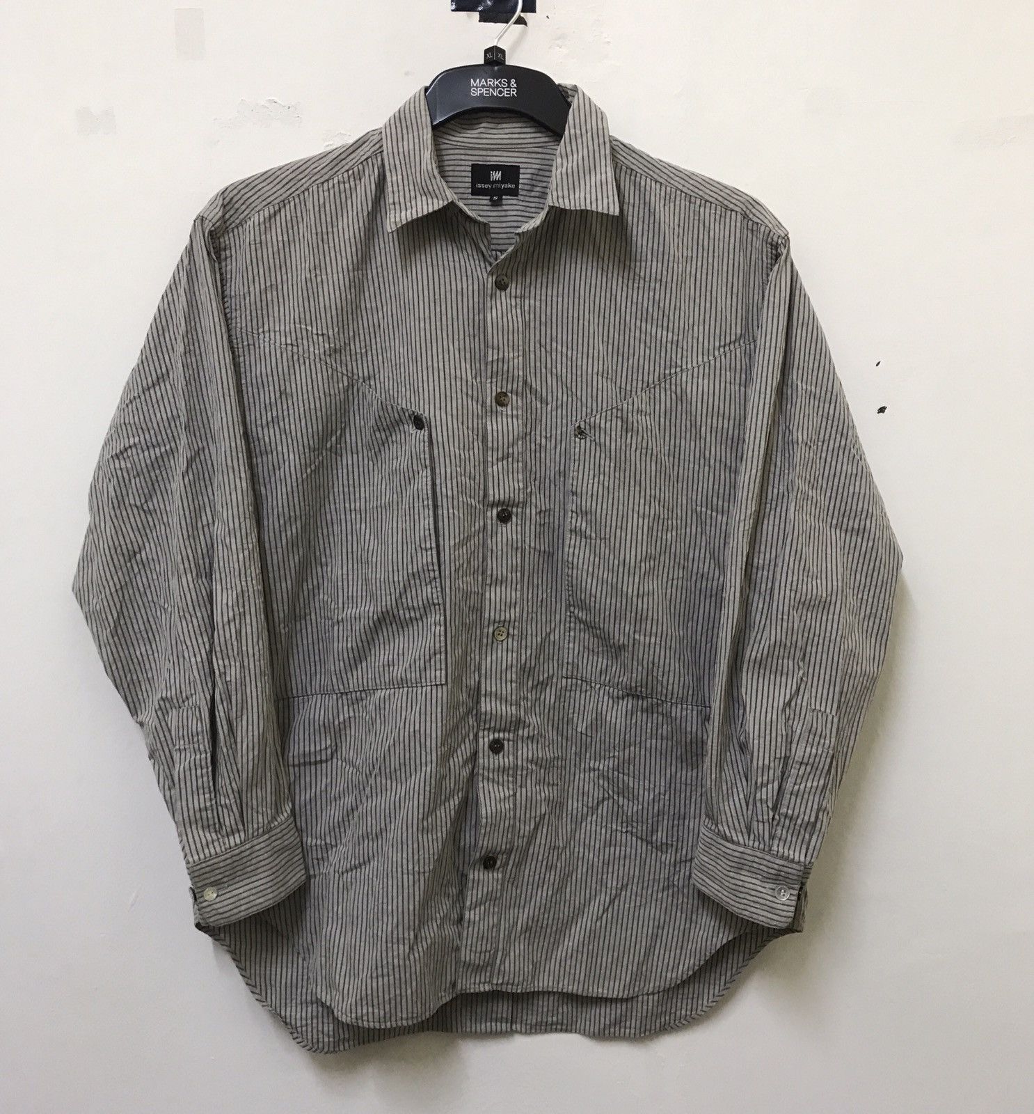 Issey Miyake CASUAL STRIPE DESIGN RARE Size US S / EU 44-46 / 1 - 1 Thumbnail