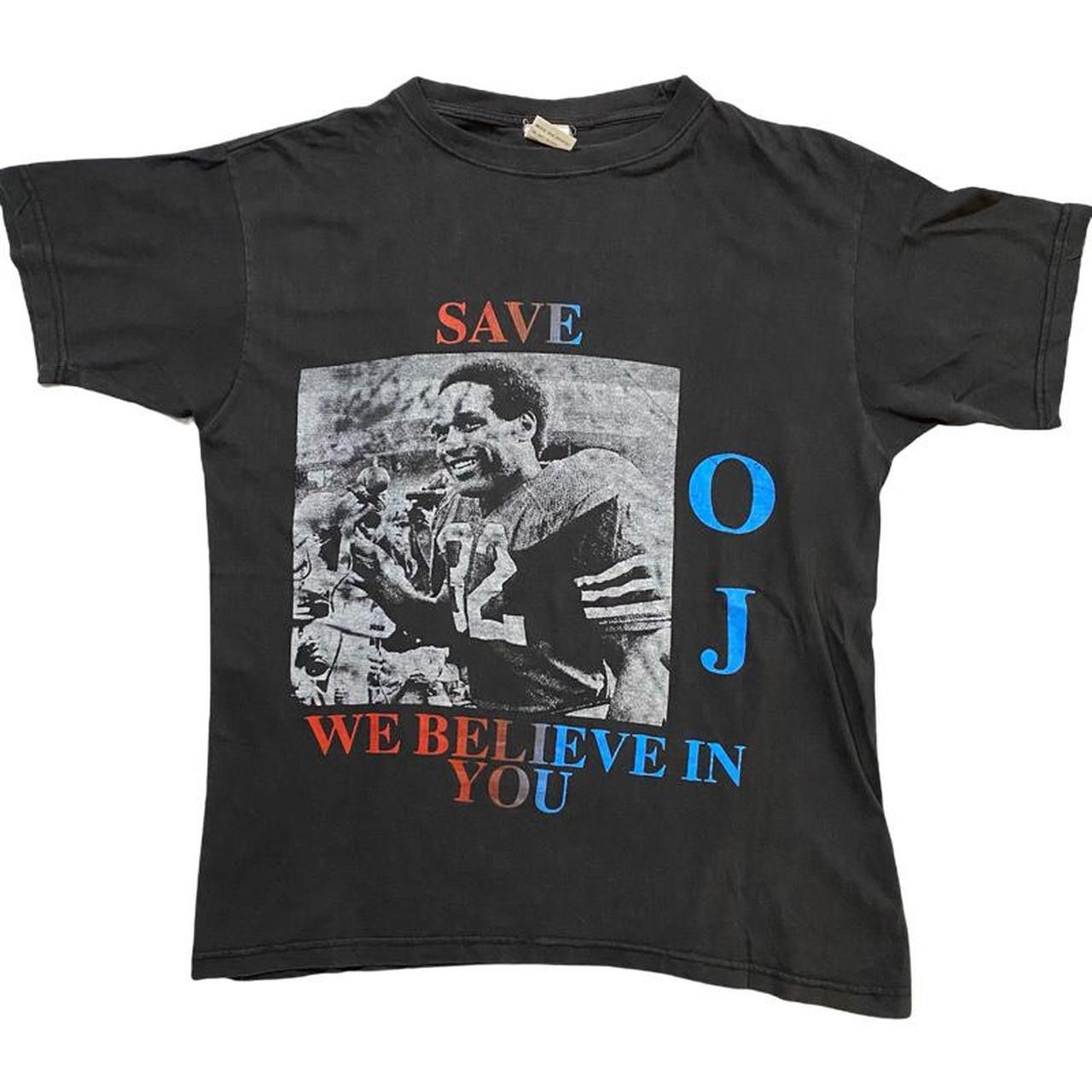 image of Rap Tees Oj Simpson Rap Tee in Black, Men's (Size 2XL)