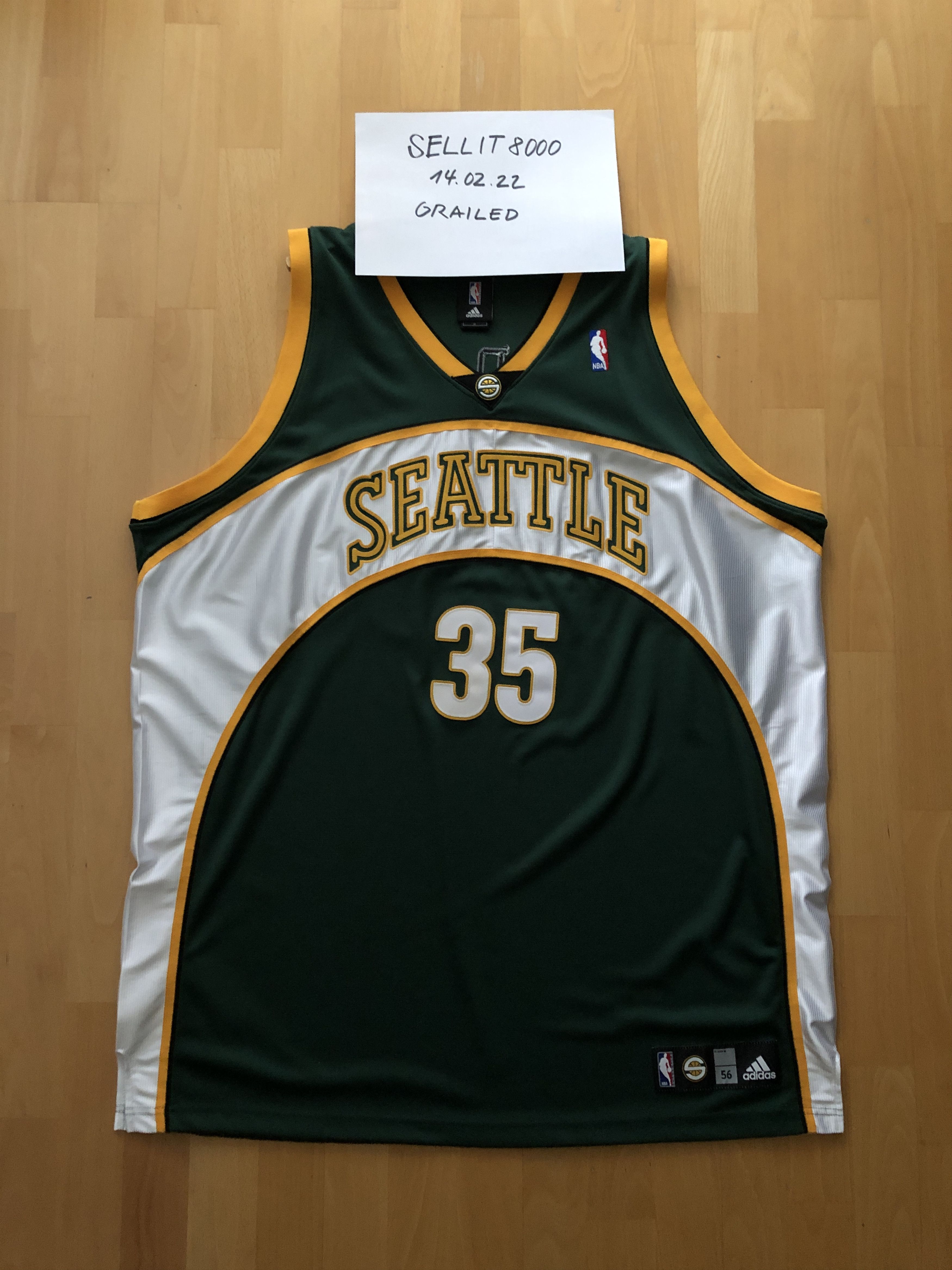 Adidas Seattle SuperSonics - Kevin Durant No. 35 AUTHENTIC