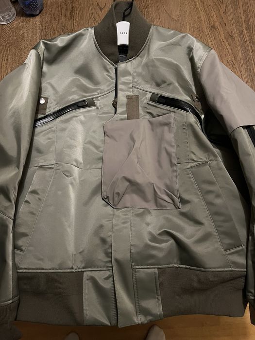 Acronym Acronym x sacai size S green bomber jacket SAC-J2762 | Grailed