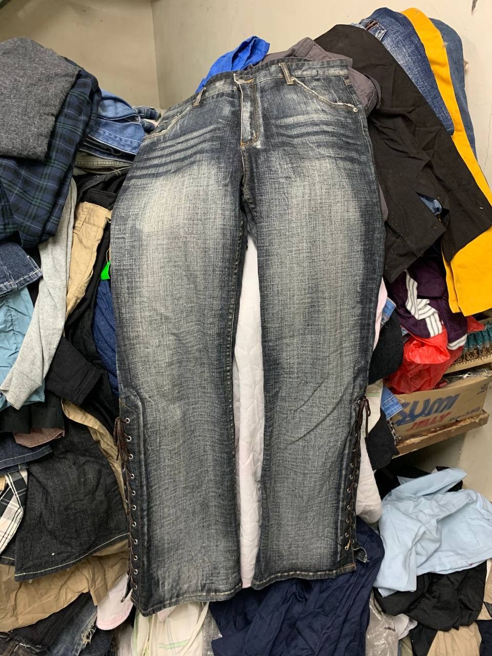 Japanese Brand Vintage Punk Bondage Laces Up Jeans Size US 34 / EU 50 - 1 Thumbnail