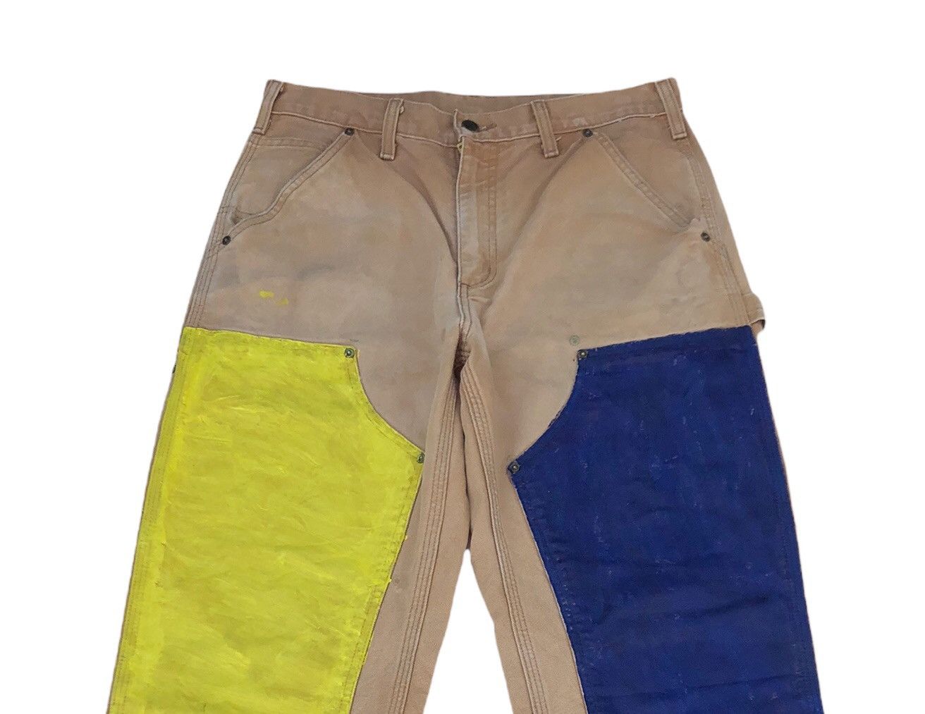 Carhartt × Vintage 🔥Carhatt Custom Painted Double Knee Dungarees 🔥 Size US 30 / EU 46 - 2 Thumbnail
