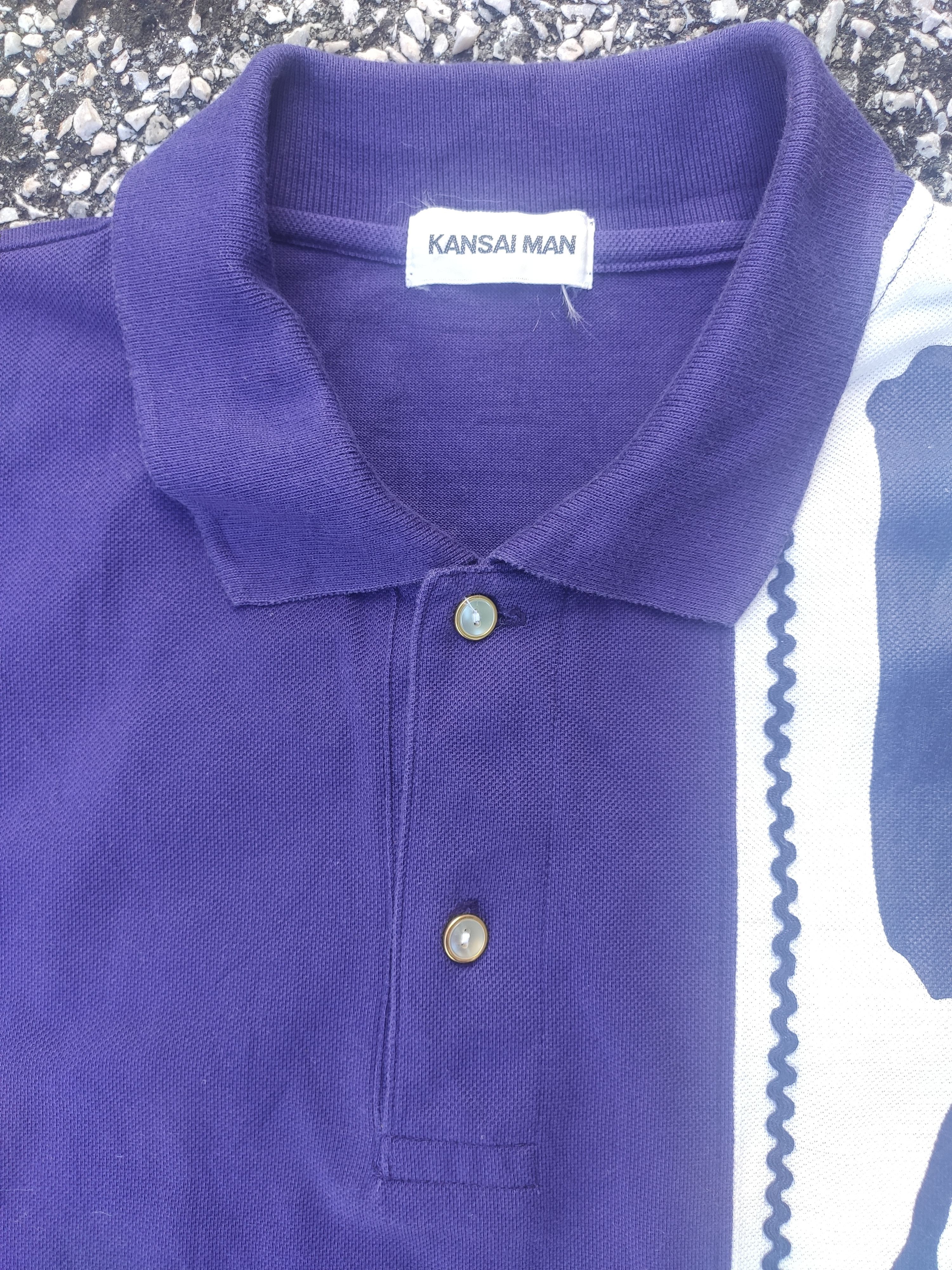 Designer × Japanese Brand × Kansai Yamamoto KANSAI MAN Big Logo Printed Polo Shirt Size US L / EU 52-54 / 3 - 4 Thumbnail