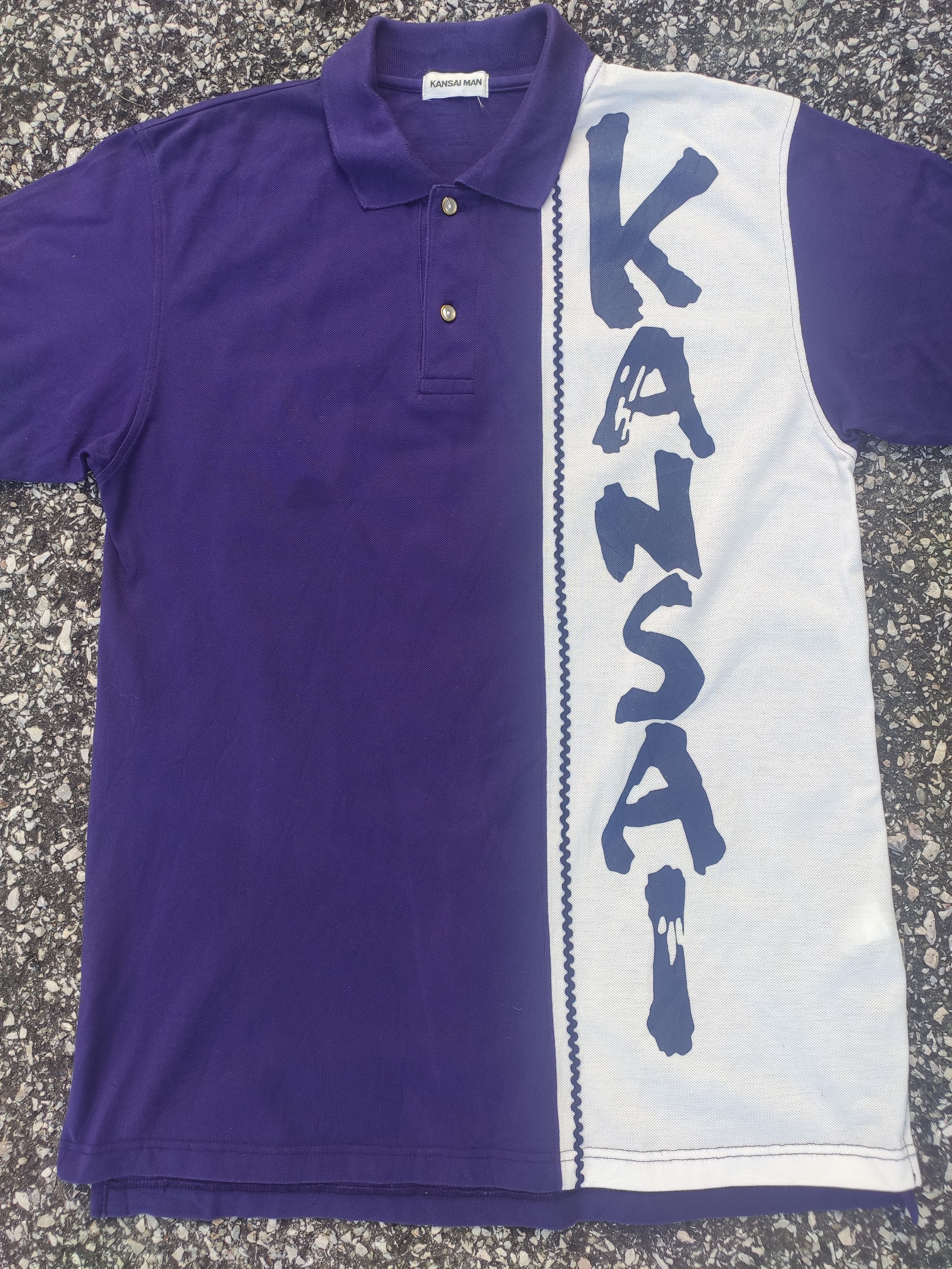 Designer × Japanese Brand × Kansai Yamamoto KANSAI MAN Big Logo Printed Polo Shirt Size US L / EU 52-54 / 3 - 2 Thumbnail