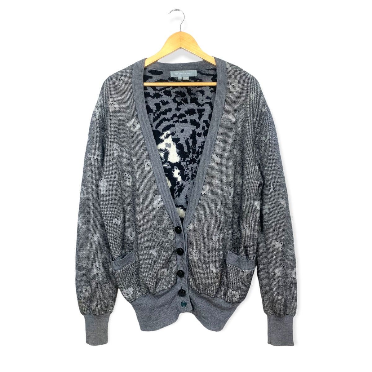 Alexander Wang FW 2007 Cashmere Blend Intarsia Cardigan Size US M / EU 48-50 / 2 - 1 Thumbnail