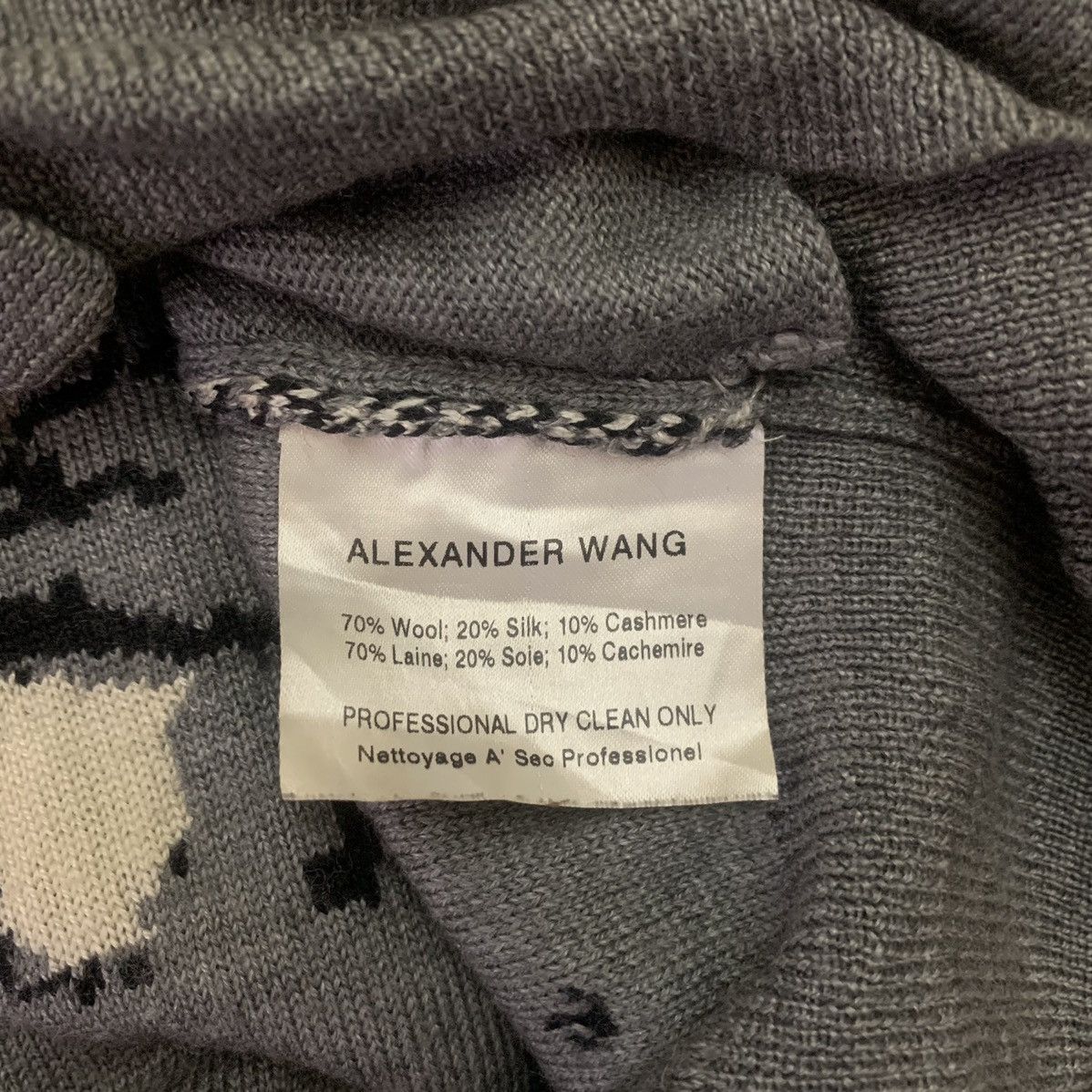 Alexander Wang FW 2007 Cashmere Blend Intarsia Cardigan Size US M / EU 48-50 / 2 - 9 Thumbnail