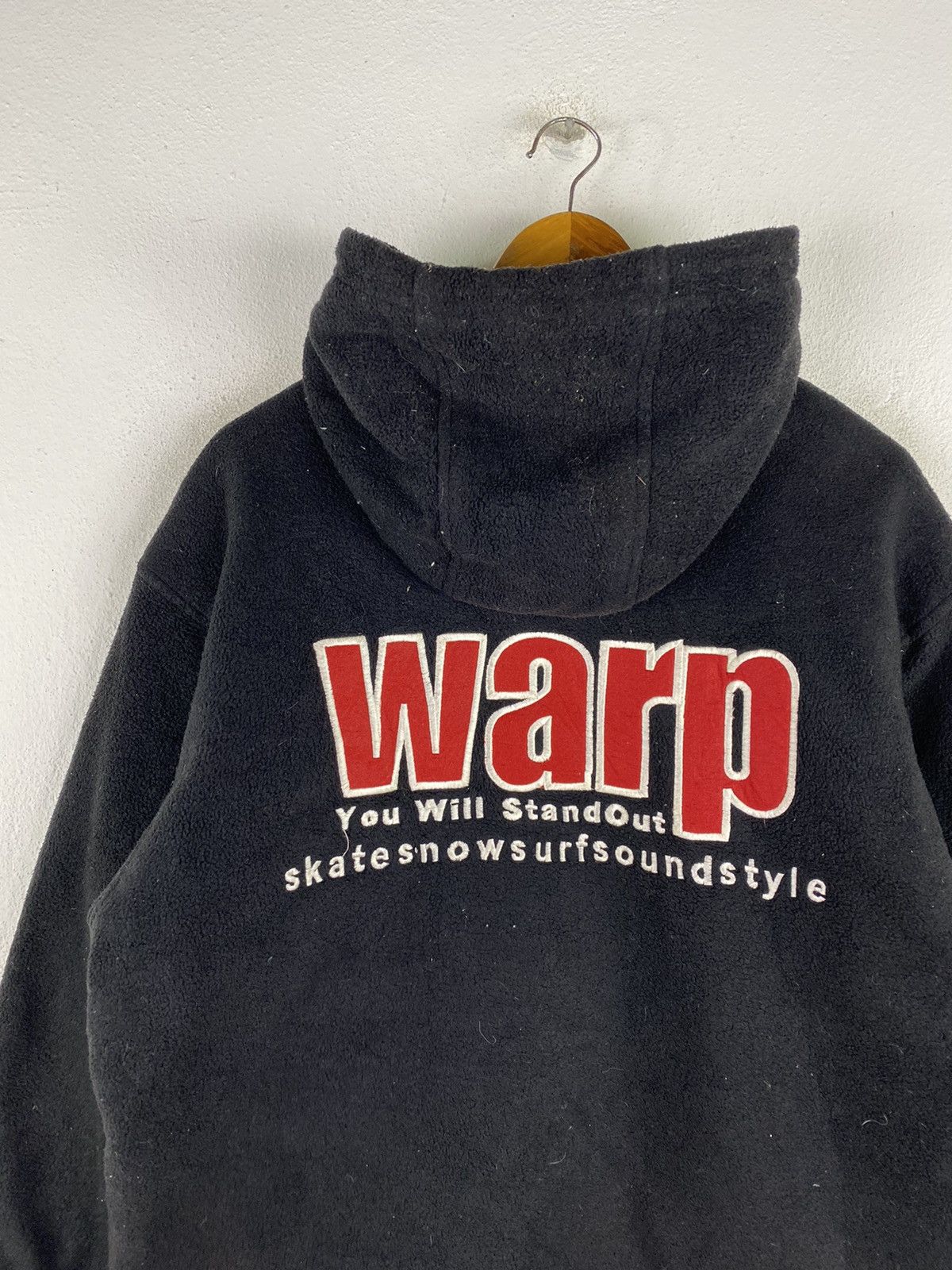 Vintage WARP Skate Snow Surf Sound Style Fleece Hoodie Jacket Size US L / EU 52-54 / 3 - 4 Thumbnail