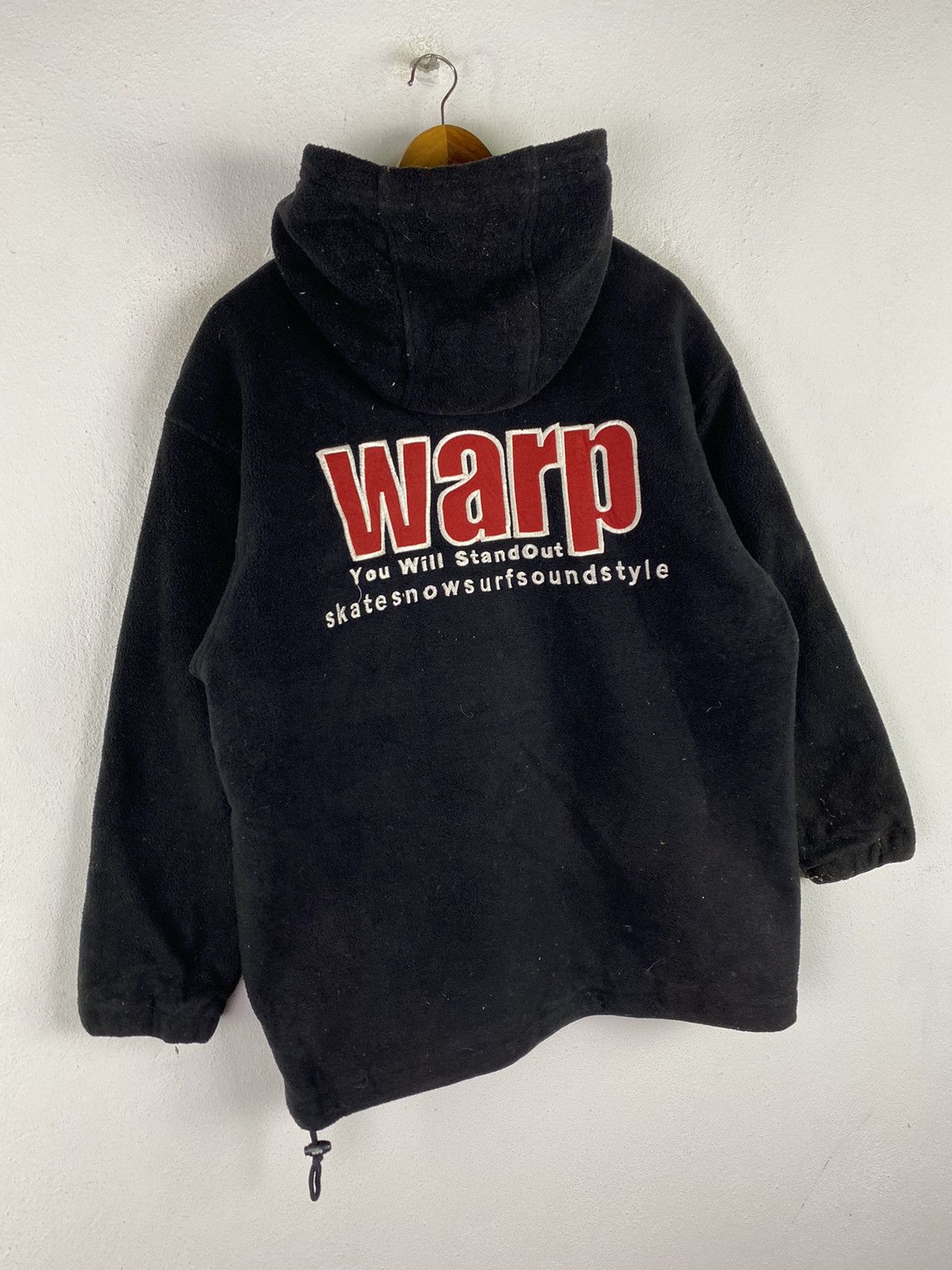 Vintage WARP Skate Snow Surf Sound Style Fleece Hoodie Jacket Size US L / EU 52-54 / 3 - 3 Thumbnail