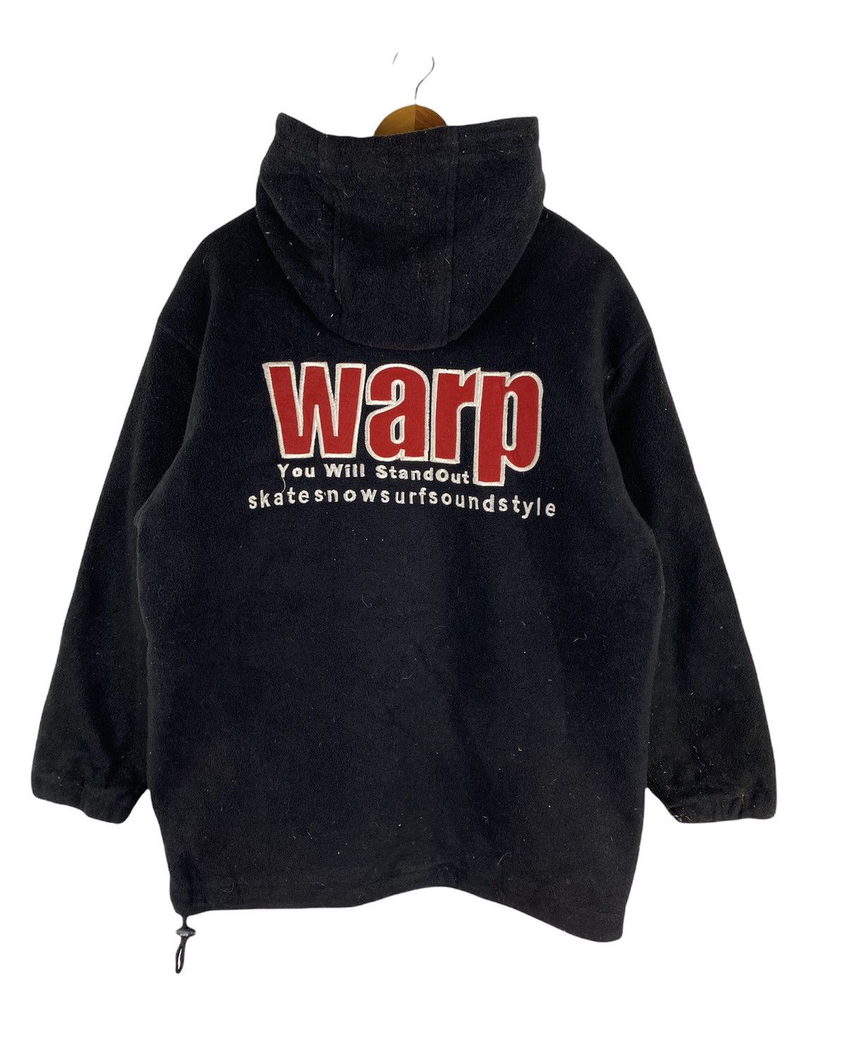 Vintage WARP Skate Snow Surf Sound Style Fleece Hoodie Jacket Size US L / EU 52-54 / 3 - 1 Thumbnail