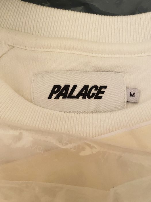 Palace Palace Slub Crew Ecru Tri Ferg Sweatshirt | Grailed