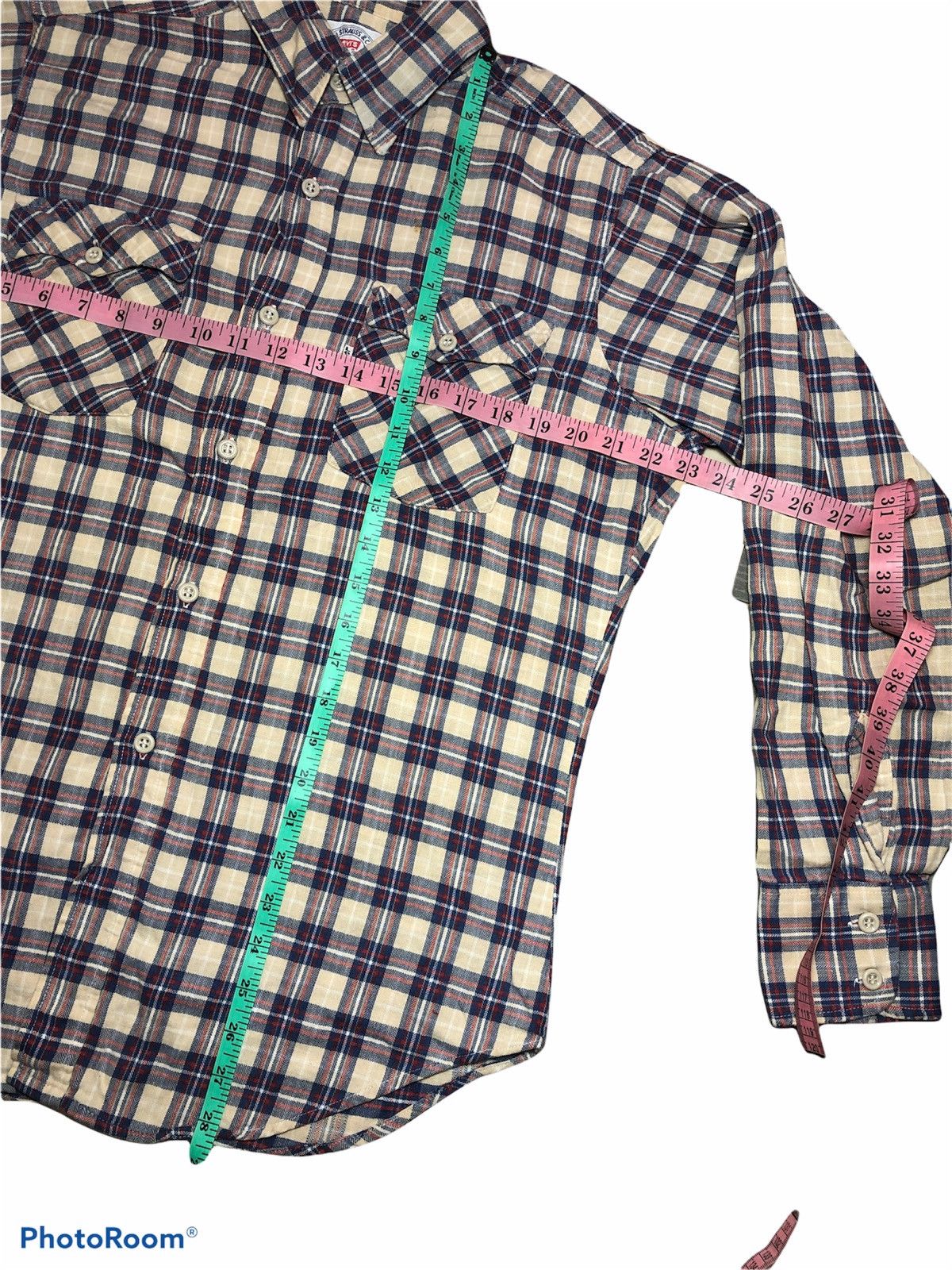 Flannel × Levi's × Vintage VTG 80s LEVIS WHITE TAB FLANNEL Size US L / EU 52-54 / 3 - 8 Thumbnail