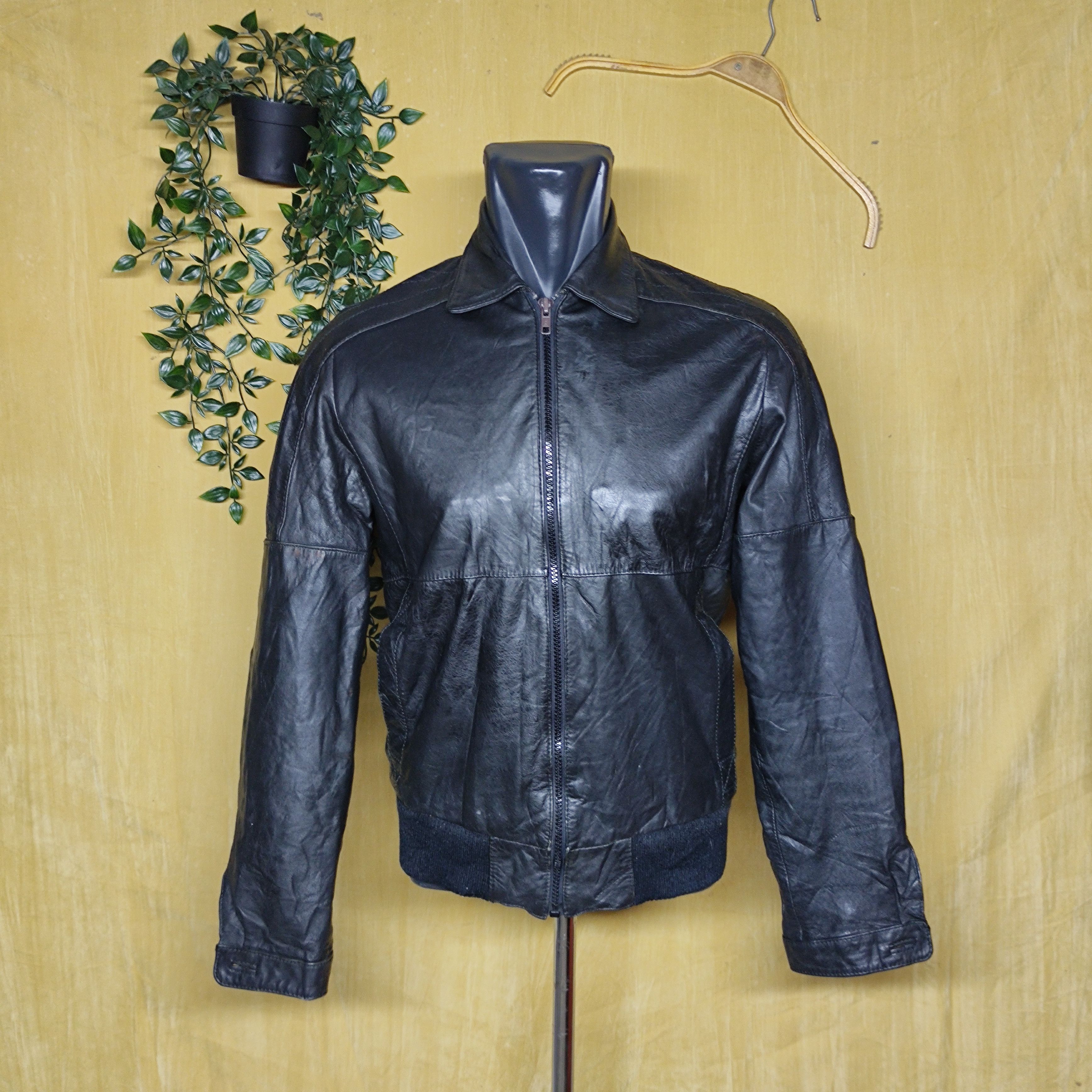 Echtes Leder Leather Jacket Motorcycle Biker