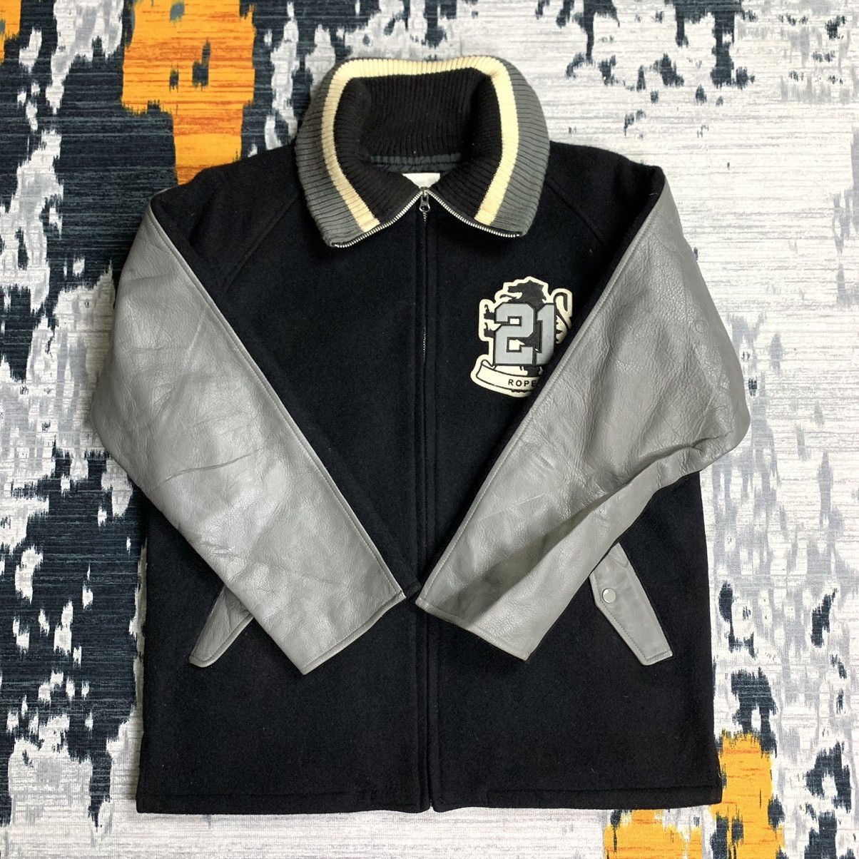 Japanese Brand 🔥NK186🔥Ropes design rare sleeve Varsity jackets Size US L / EU 52-54 / 3 - 3 Thumbnail
