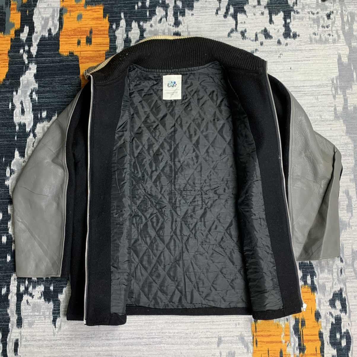 Japanese Brand 🔥NK186🔥Ropes design rare sleeve Varsity jackets Size US L / EU 52-54 / 3 - 6 Thumbnail