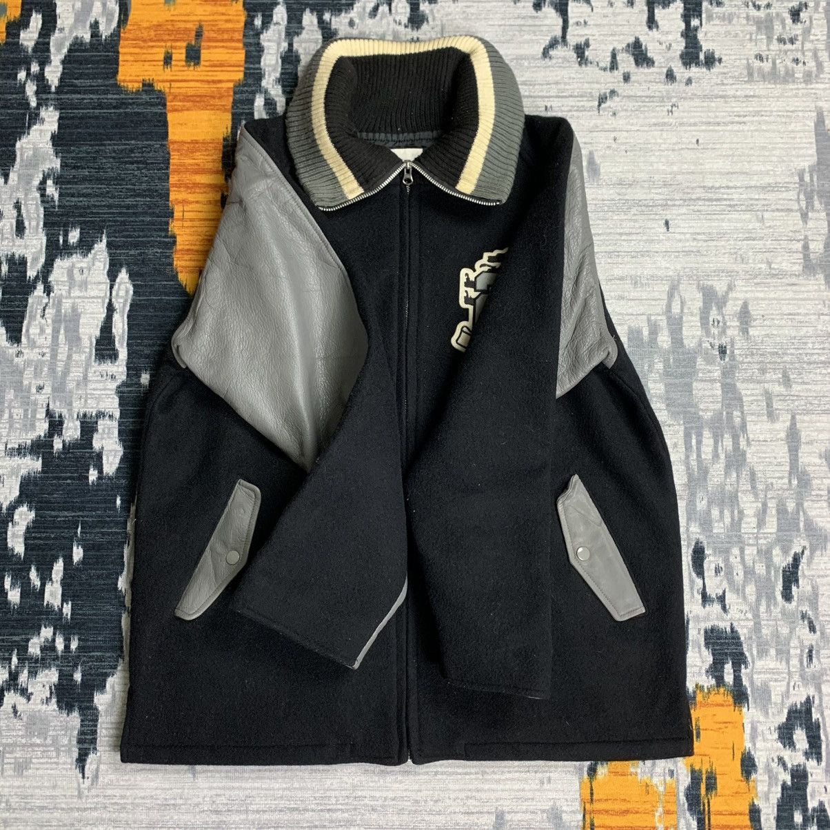 Japanese Brand 🔥NK186🔥Ropes design rare sleeve Varsity jackets Size US L / EU 52-54 / 3 - 4 Thumbnail