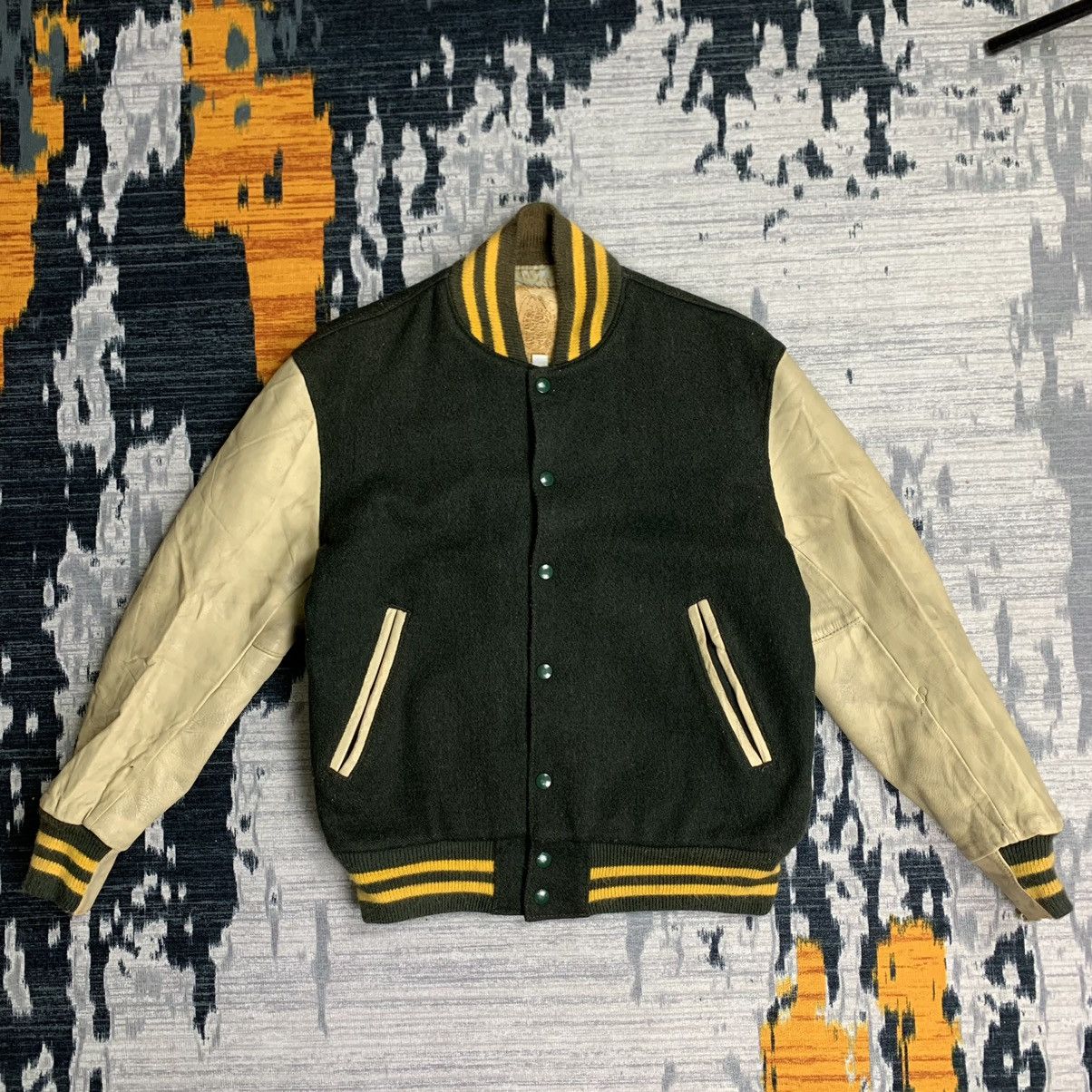Golden Bear × Vintage 🔥NK186🔥Vintage Golden Bear Leather Varsity jackets Size US S / EU 44-46 / 1 - 1 Thumbnail
