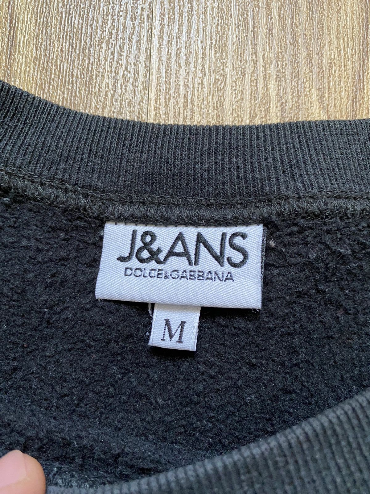 Dolce & Gabbana Vintage Dolce & Gabbana J&ans Big Logo Sweatshirt Black Size US L / EU 52-54 / 3 - 5 Thumbnail