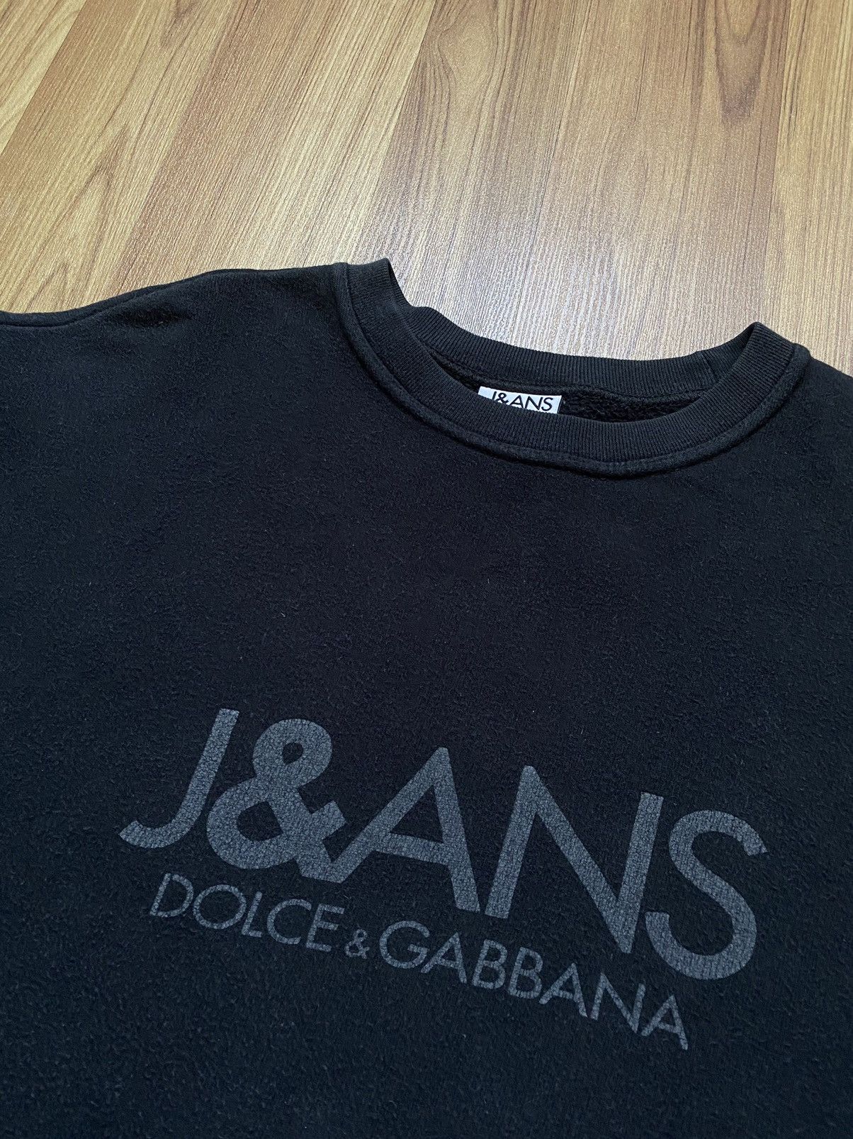 Dolce & Gabbana Vintage Dolce & Gabbana J&ans Big Logo Sweatshirt Black Size US L / EU 52-54 / 3 - 2 Thumbnail