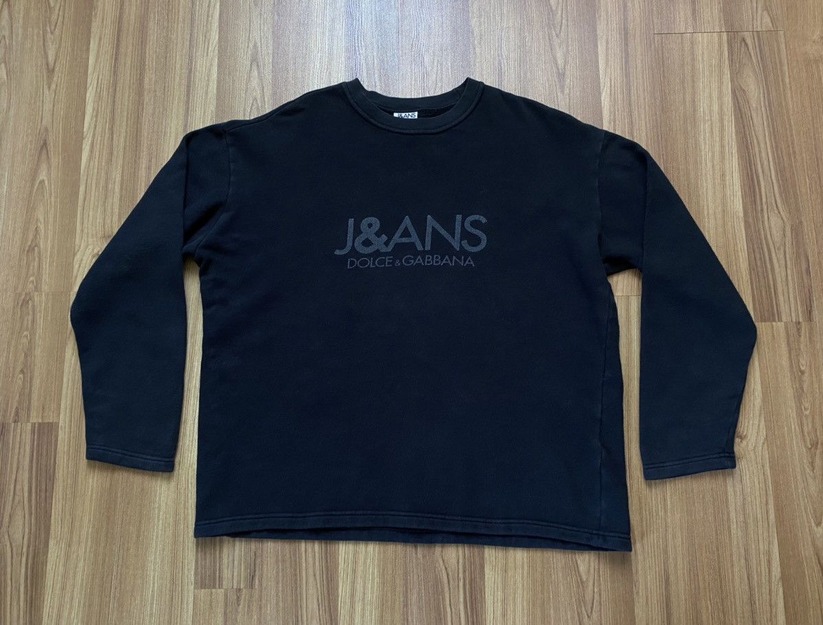 Dolce & Gabbana Vintage Dolce & Gabbana J&ans Big Logo Sweatshirt Black Size US L / EU 52-54 / 3 - 1 Thumbnail