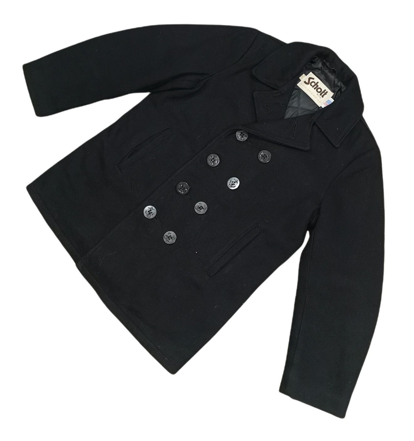 Schott Schott NYC Pea Coat Wool Jacket Size US M / EU 48-50 / 2 - 4 Thumbnail
