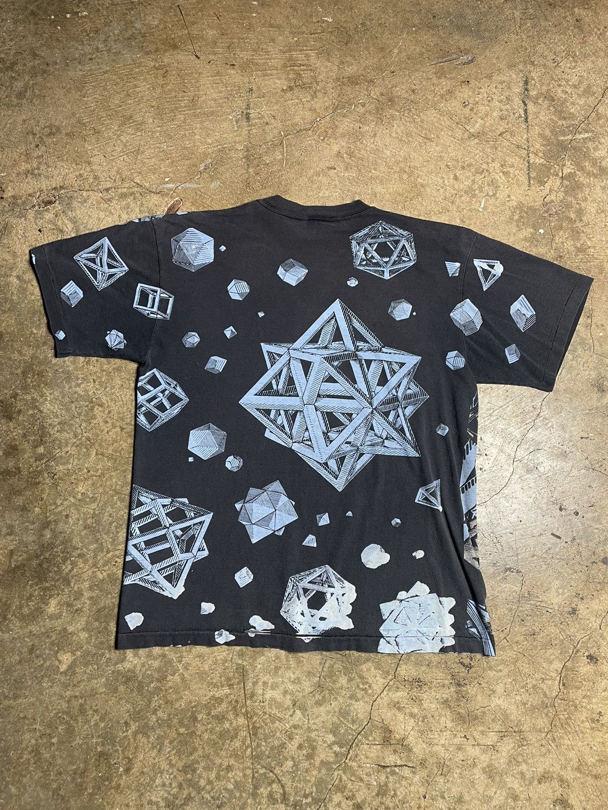 Vintage 1990 M. hot C. Escher “Stars” T-shirt Black