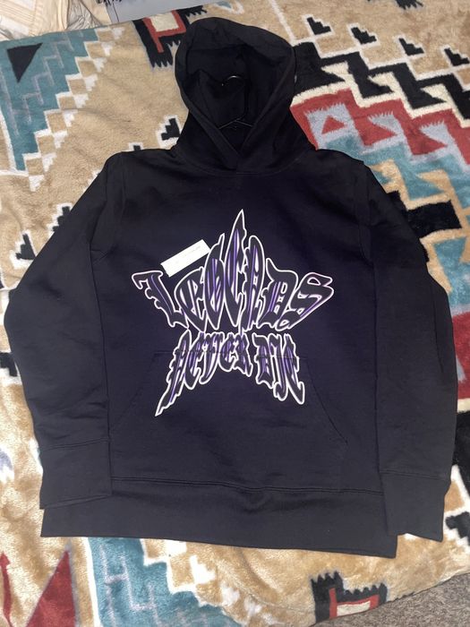 Vlone JUICE WRLD X VLONE LEGEND HOODIE BLACK | Grailed