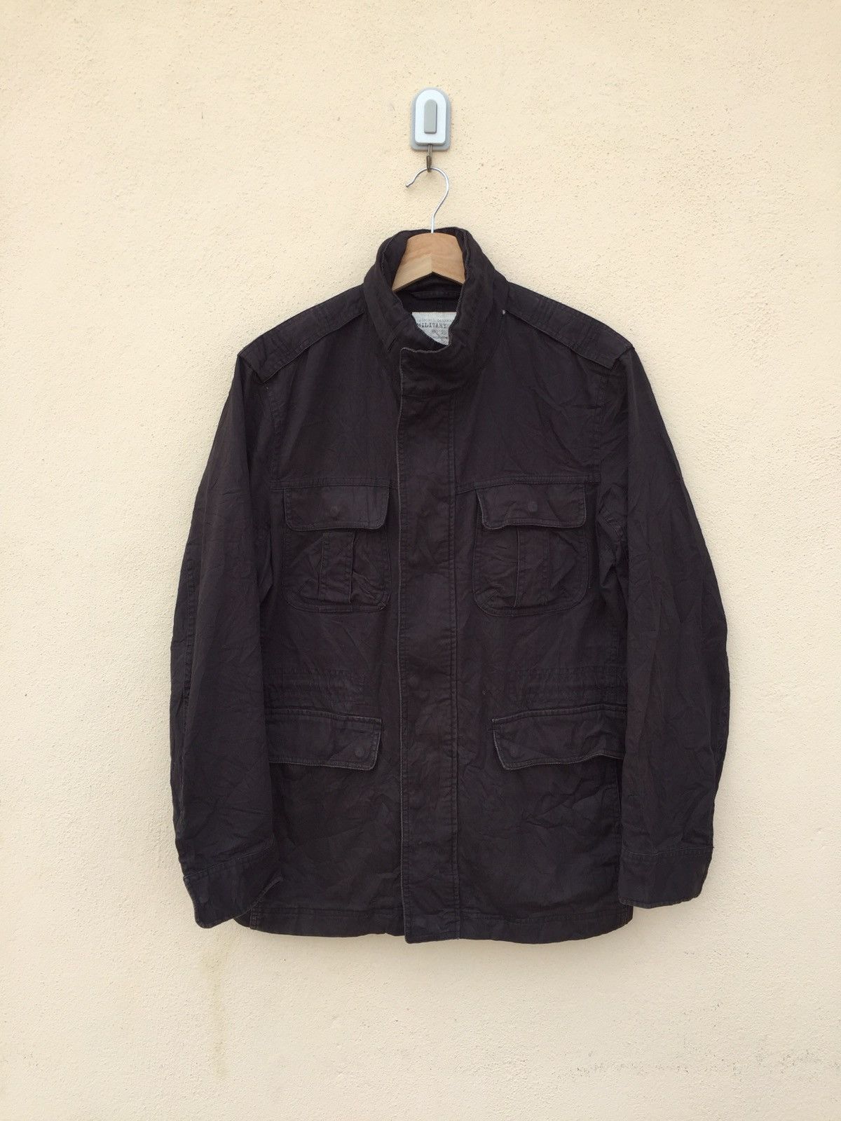 Uniqlo uniqlo military jacket dark brown sun faded multi pocket | Grailed