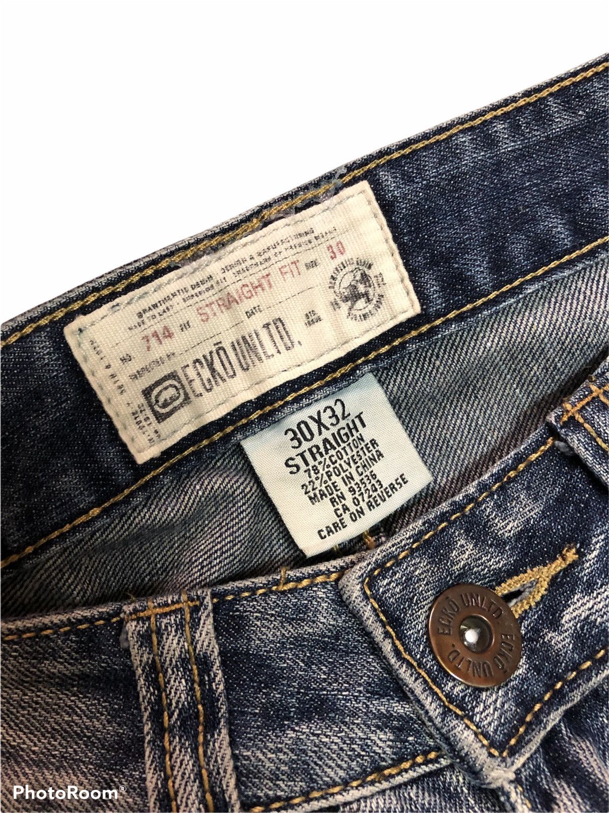 Ecko Unltd. ECKO UNLTD WASHED BLUE DENIM Size US 30 / EU 46 - 3 Thumbnail