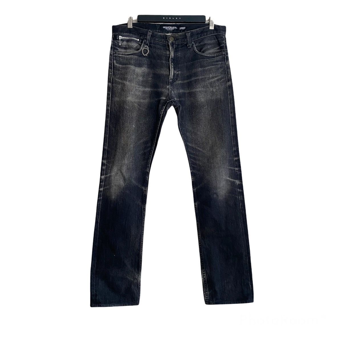 QUENCHLOUD QUENCHLOUD Distressed Denim Jeans Keep The Faith Size US 33 - 1 Thumbnail