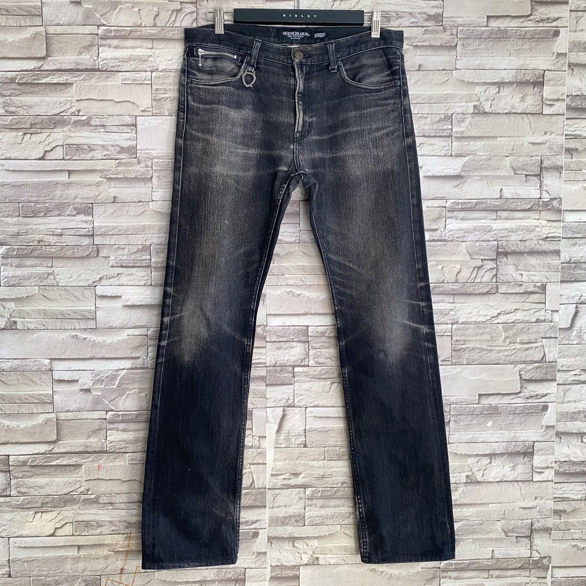 QUENCHLOUD QUENCHLOUD Distressed Denim Jeans Keep The Faith Size US 33 - 3 Thumbnail