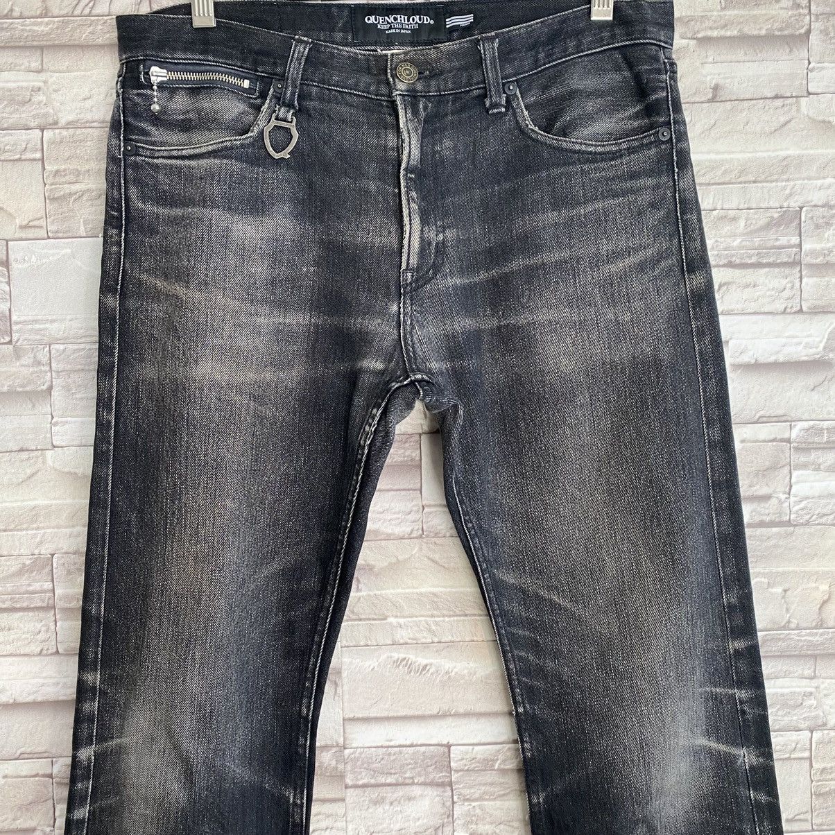 QUENCHLOUD QUENCHLOUD Distressed Denim Jeans Keep The Faith Size US 33 - 4 Thumbnail