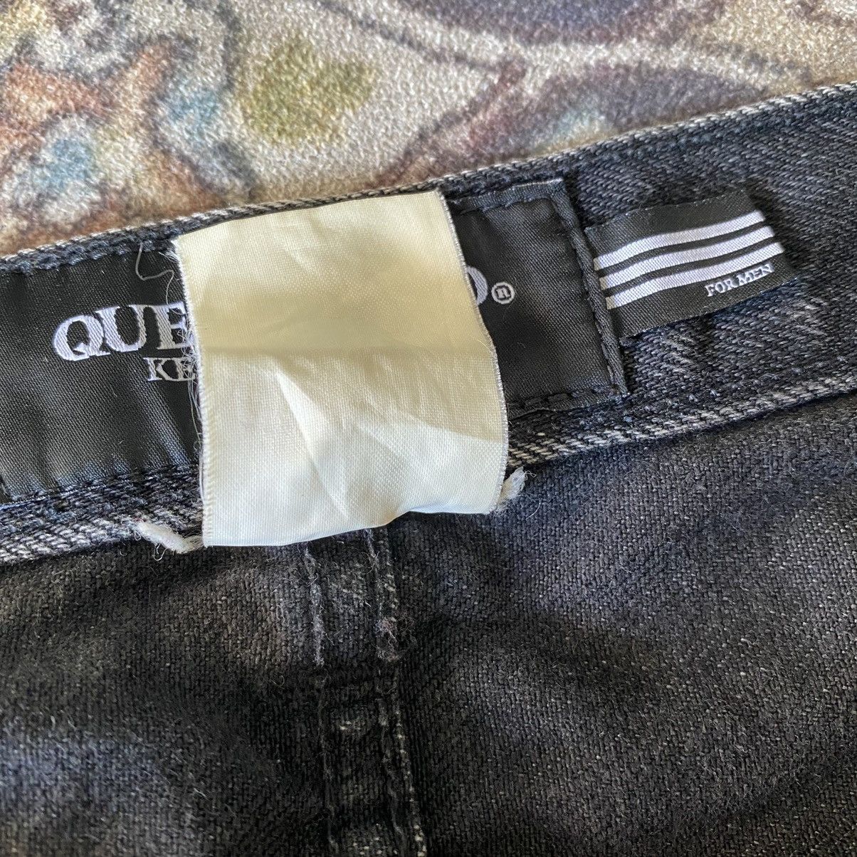 QUENCHLOUD QUENCHLOUD Distressed Denim Jeans Keep The Faith Size US 33 - 18 Thumbnail