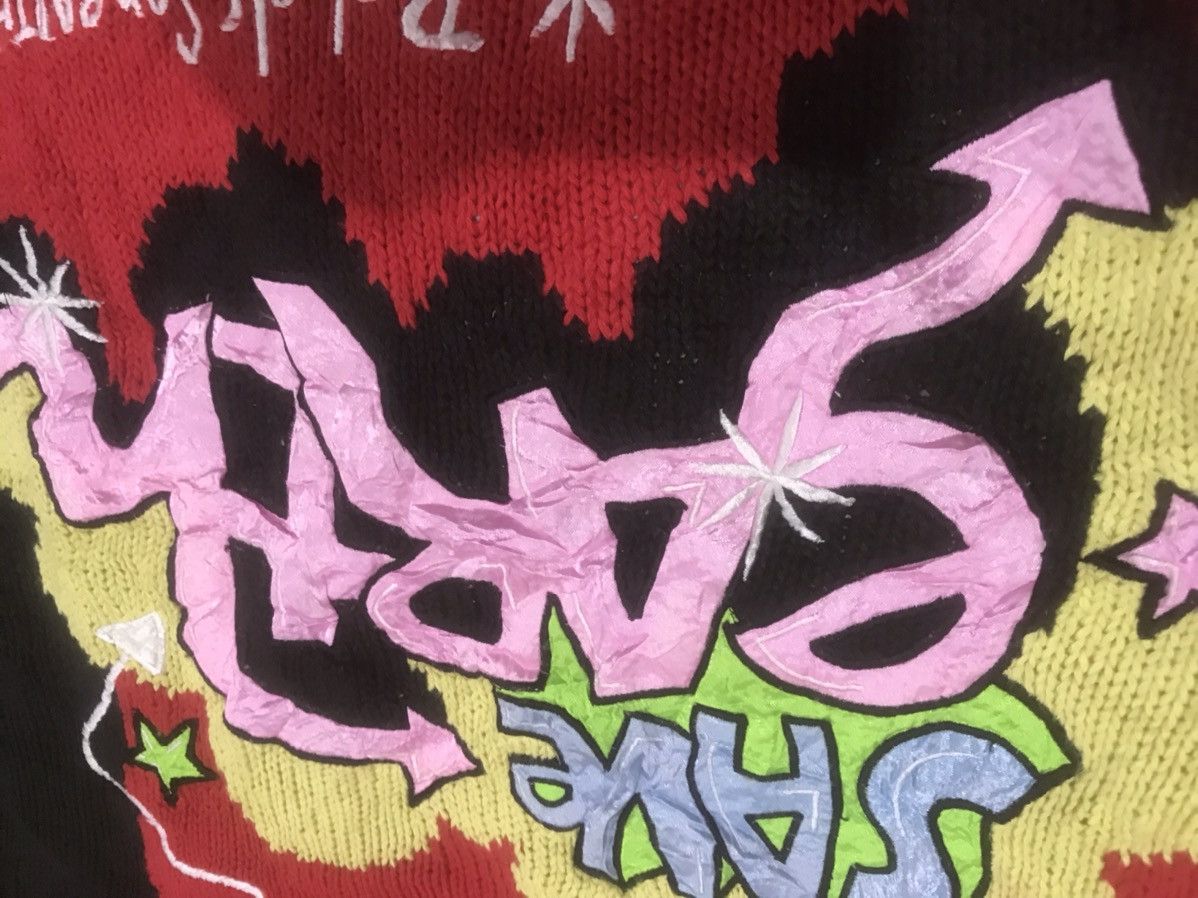 Japanese Brand Vintage No! Jeans Pop Art Hip Hop Knit Cardigan Size US XL / EU 56 / 4 - 11 Thumbnail