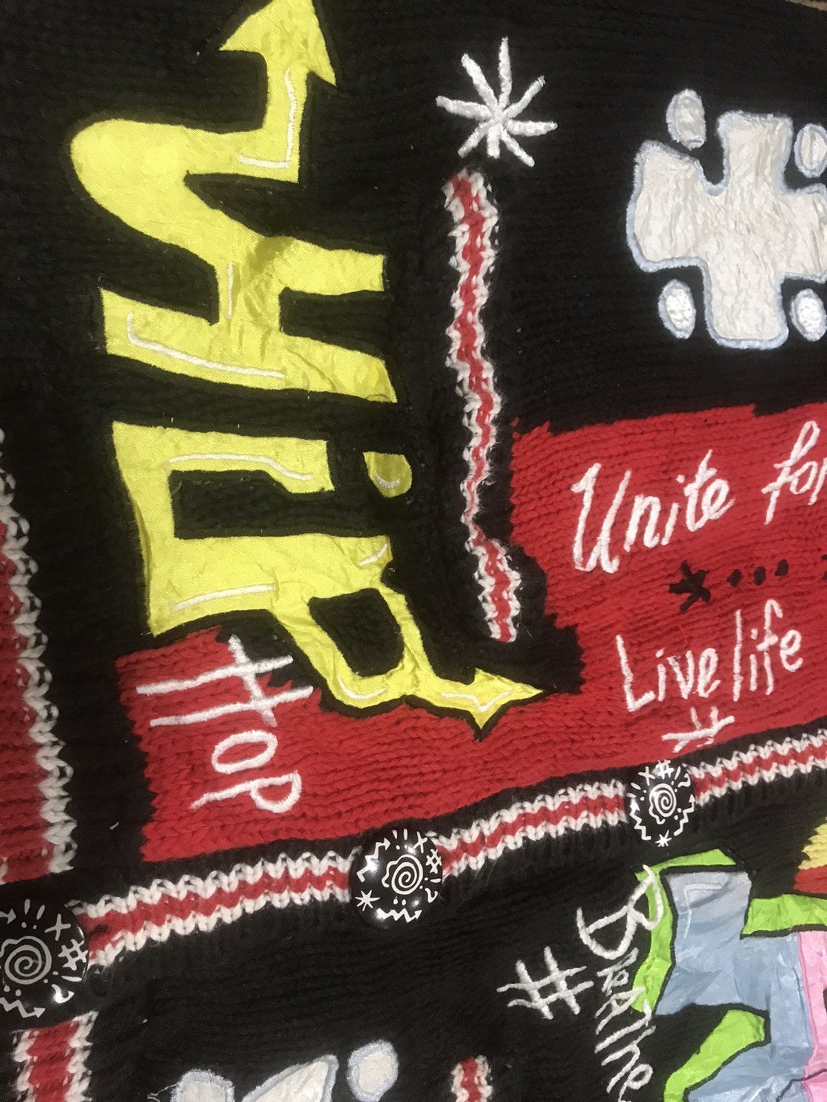 Japanese Brand Vintage No! Jeans Pop Art Hip Hop Knit Cardigan Size US XL / EU 56 / 4 - 13 Thumbnail