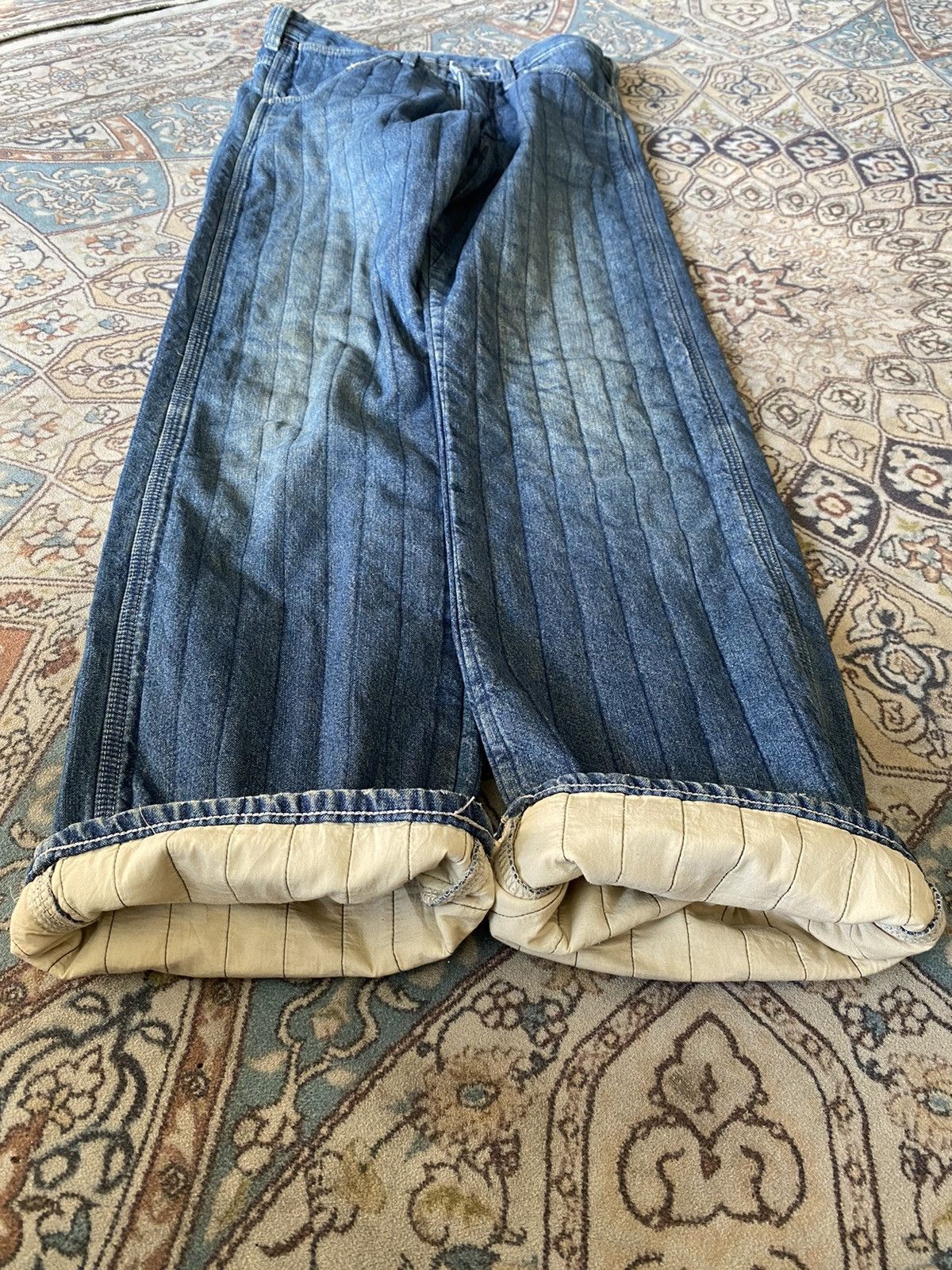 N.Hoolywood Wrangler x N.Hoolywood Denim Quilted Jeans Size US 29 - 20 Thumbnail